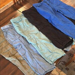 Women's Casual Cropped Cargo Pants - Multi-Color Set